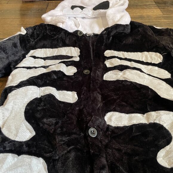 Children's Plush Skeleton Jumpsuit Costume - Picture 3 of 15